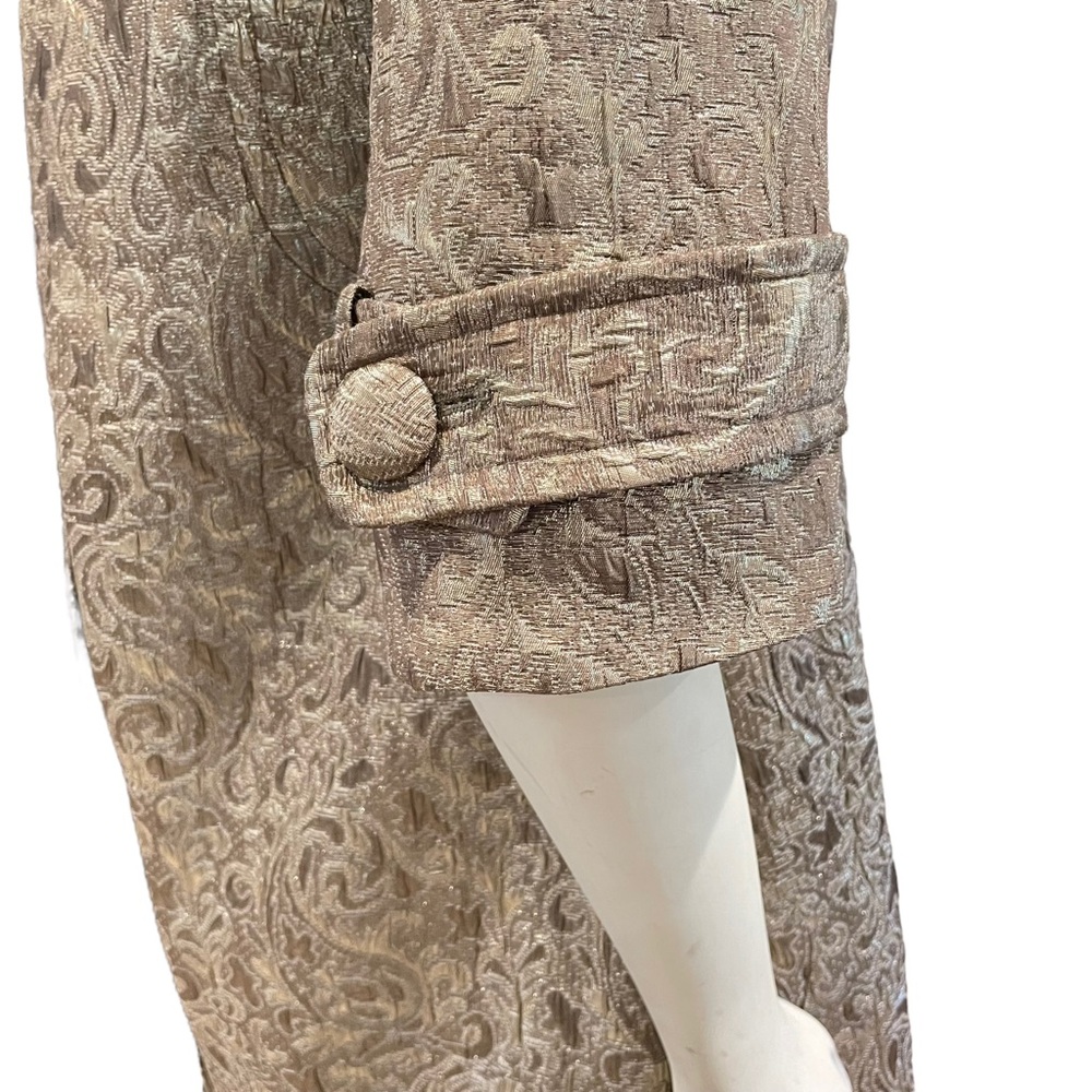 NEW Gold Brocade Retro Overcoat - Picture 10 of 13